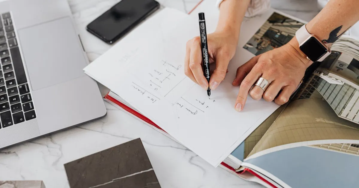 面接準備をする時計業界志望者