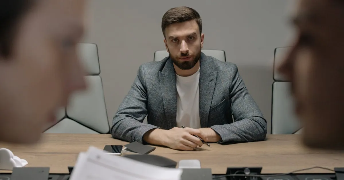 グループ面接が行われる会議室