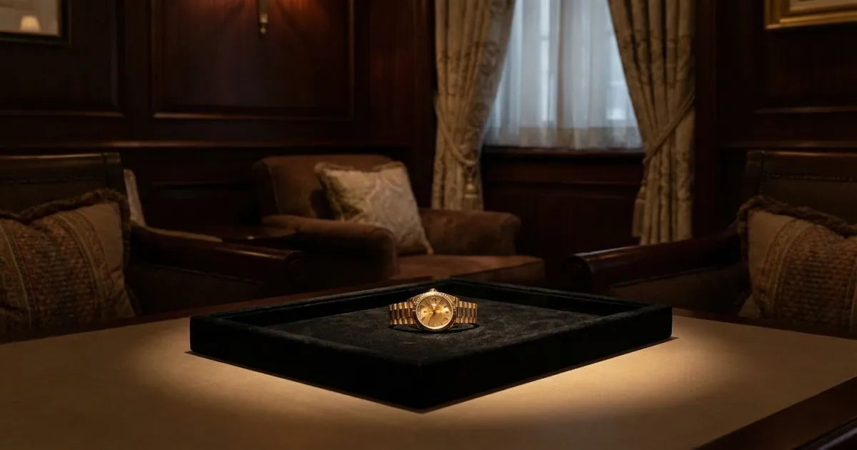 高級顧客の時計購入シーン